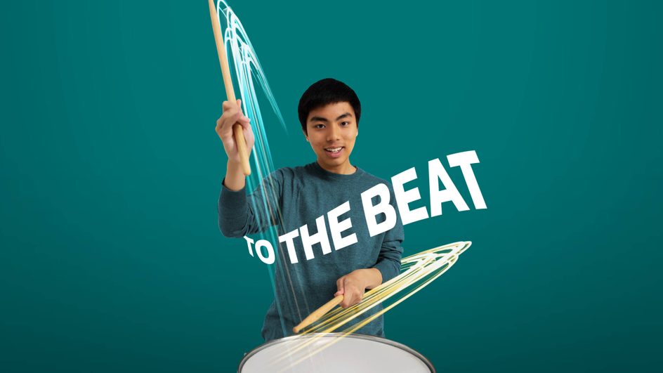 National YOuth Orchestra child playing a drum